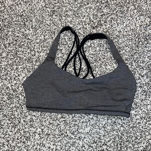 Grey and black Lululemon sports bra. Size 4